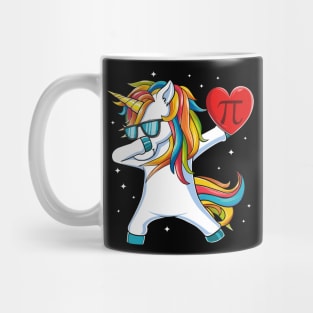 Dabbing Unicorn Happy Pi Day Funny Math Lover Gift Mug